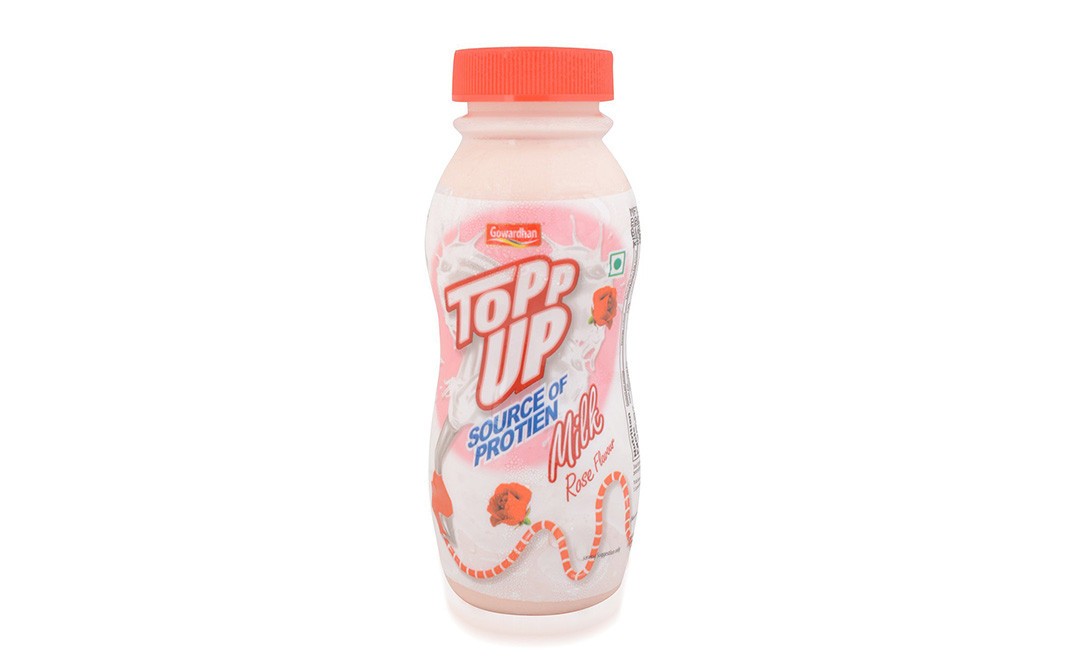 Gowardhan Topp Up Milk Rose Flavour    Plastic Bottle  200 millilitre